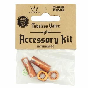 Shop Nu Peaty‘s X Chris King MK2 Tubeless Ventielen Accessoire Kit mango