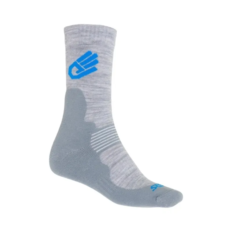 Gecertificeerd Sokken SENSOR Expeditie Merino Wol grijs / blauw S (3-5 UK)