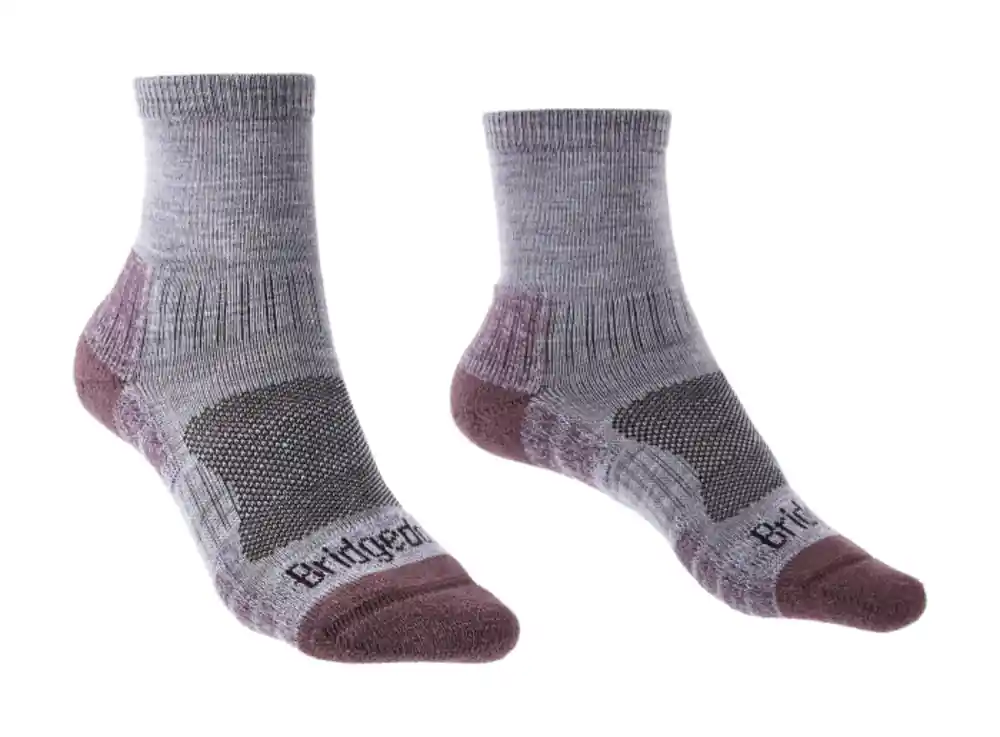 Aanbieding Sokken Bridgedale Wandeltocht lichtgewicht Enkel Merino Uitvoering Dames heather/damson/814 S (3-4,5 UK)