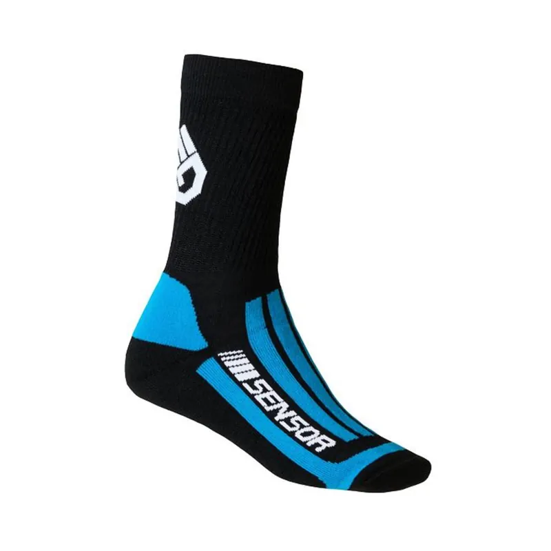 Korting Sokken SENSOR Trekking Merino zwart blauw S (3-5 UK)