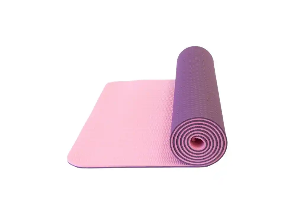 YOGAMAT YATE TWEE LAAG TPE- antislip oppervlak, paars roze 1730x610x6 mm Alleen Vandaag