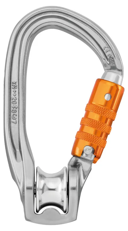 Gecertificeerd Karabijnhaak met katrol PETZL Rollclip Z Triact-Lock