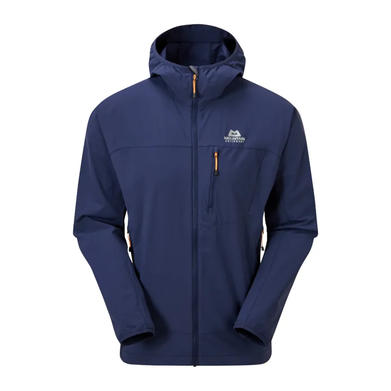 Flitsaanbieding Jas Mountain Equipment Echo Jack met capuchon Middeleeuws Blauw S