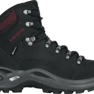 Gereduceerde Prijs Dames schoenen LOWA Afvallige GTX Midden Zwart / Bourgondië 36.5