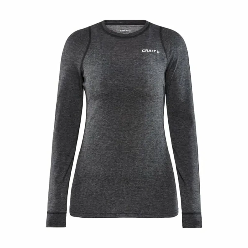 Alleen Vandaag Dames T-shirt Craft Kern W. Wol Merino LS zwart XS