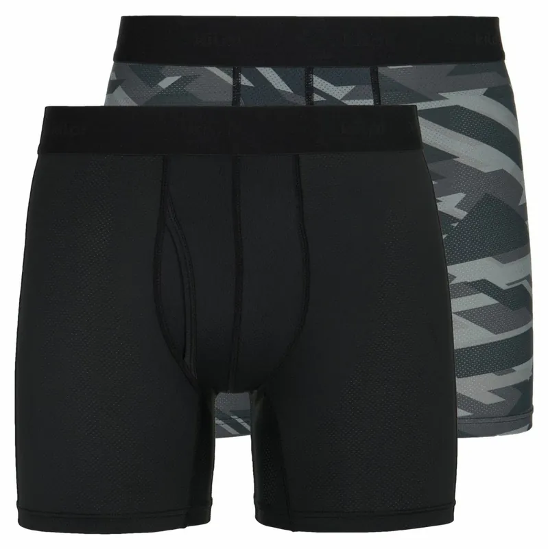 Express Levering Technische boxershorts voor heren Kilpi 2-pack Nett-U Zwart/Donkergrijs XS