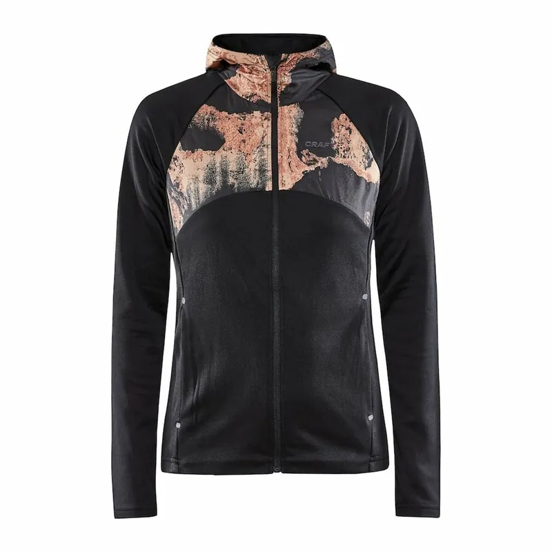 Fabrieksprijs Dames sweatshirt Craft ADV Essence Jersey Hood Zwart met patroon XS