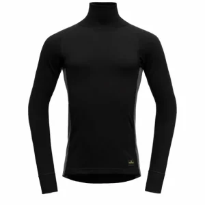 Heren T-shirt Devold Spirit Hoge hals Zwart M Favoriet