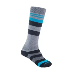 Veilige Betaling Functionele merinosokken Sensor Slope Merino Grijs/zwart/turkoois 35-38
