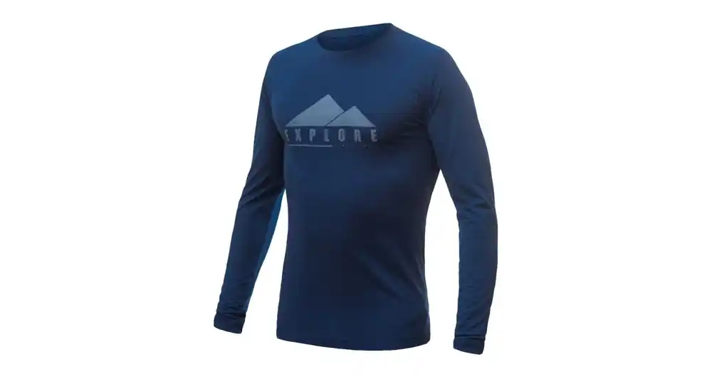 Beperkt Aanbod Functioneel herenoverhemd met lange mouwen Sensor Merino Air PT Explore Donkerblauw S