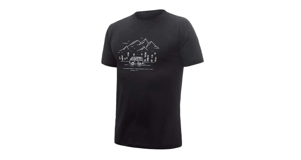Betrouwbaar Functioneel T-shirt voor heren Sensor Merino Active PT Van Life Zwart S