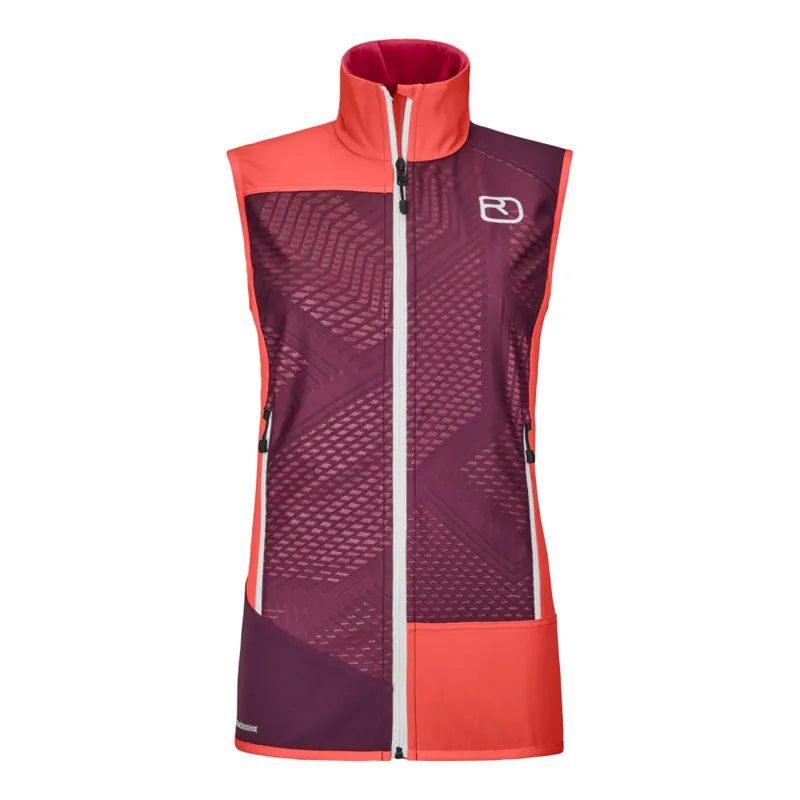 Aanbieding Dames softshellvest voor skitochten Ortovox W‘s Col Becchei Vest Koraal XS