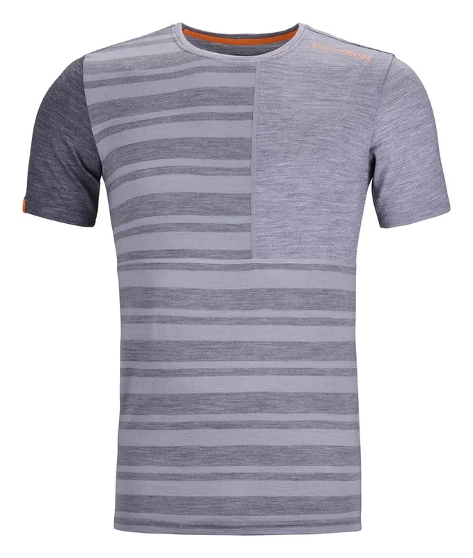 Functioneel T-shirt voor heren Ortovox 185 Rock‘n‘Wool korte mouw grijs mix S Op = Op