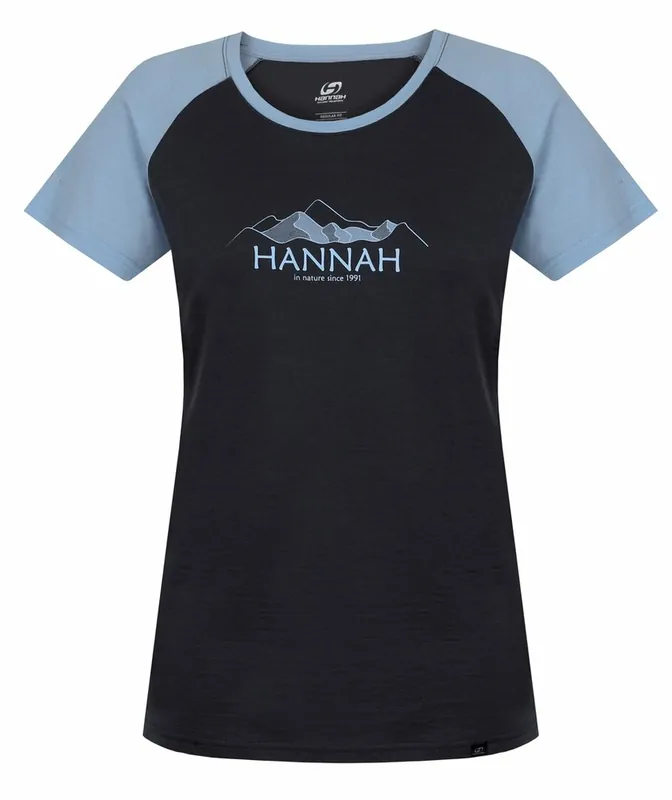 Beperkt Aanbod Dames merino shirt Hannah Leslie Asphalt/Angel Falls S