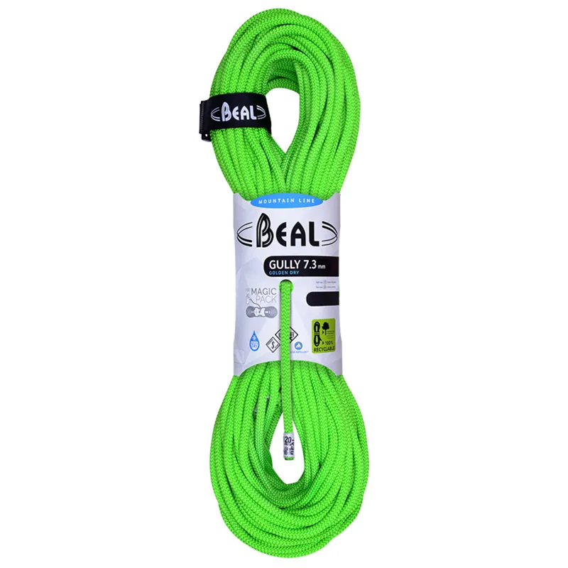 Touw Beal Gully 7,3 mm goudkleurig droog Green 50 meter Tijdelijk Beschikbaar