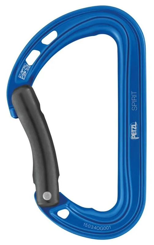 Karabijnhaak Petzl Spirit Bent Gate Blue Uitverkoop