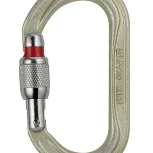Karabijnhaak PETZL Oxan schroefslot zilver Betrouwbaar