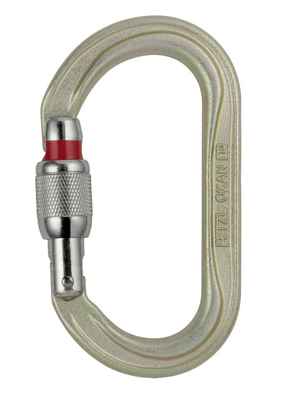 Karabijnhaak PETZL Oxan schroefslot zilver Betrouwbaar