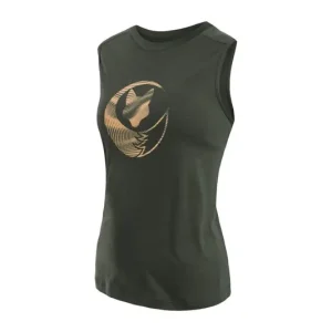 Populair Functioneel tanktopje voor dames Sensor Merino Air Fox Olijfgroen S