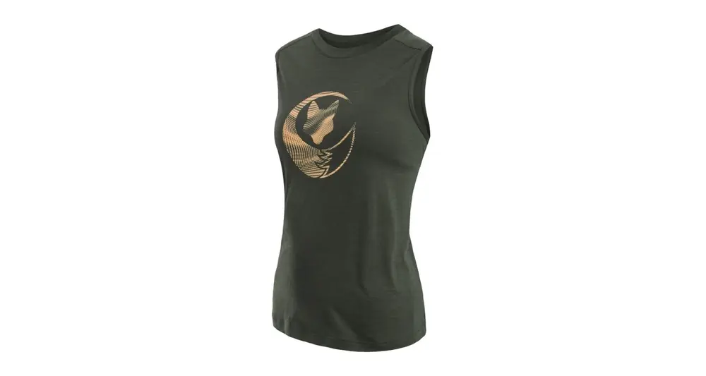 Populair Functioneel tanktopje voor dames Sensor Merino Air Fox Olijfgroen S