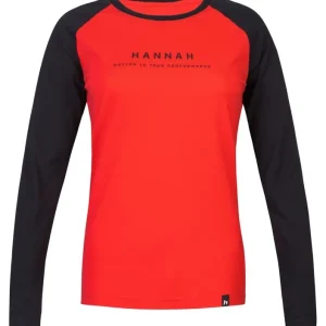 Dames T-shirt met lange mouwen Hannah Prim Hibiscus/antraciet S Snelle Levering