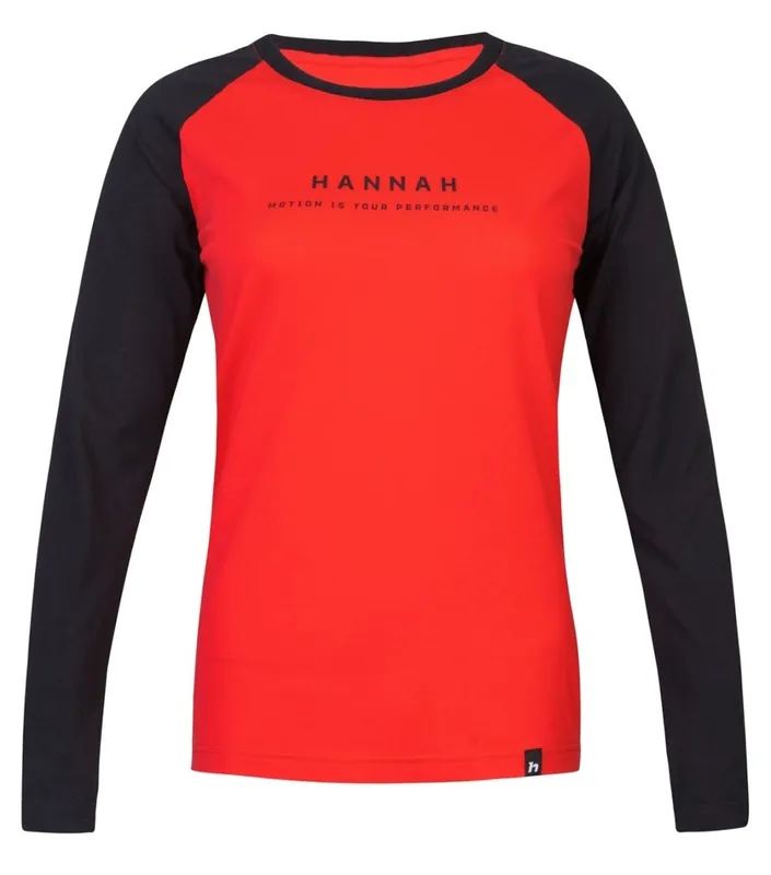 Dames T-shirt met lange mouwen Hannah Prim Hibiscus/antraciet S Snelle Levering
