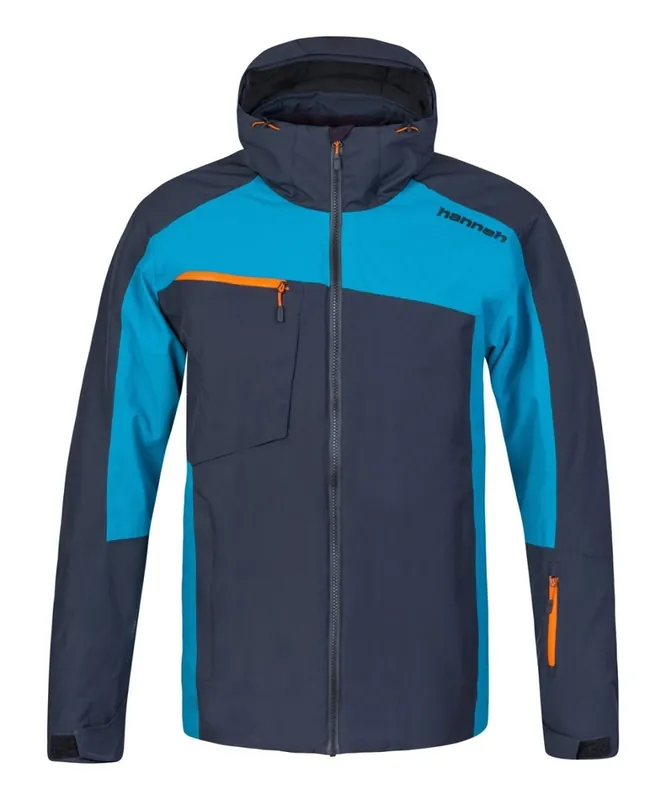 Heren ski-jack Hannah Kelton Antraciet/methylblauw S Koopje