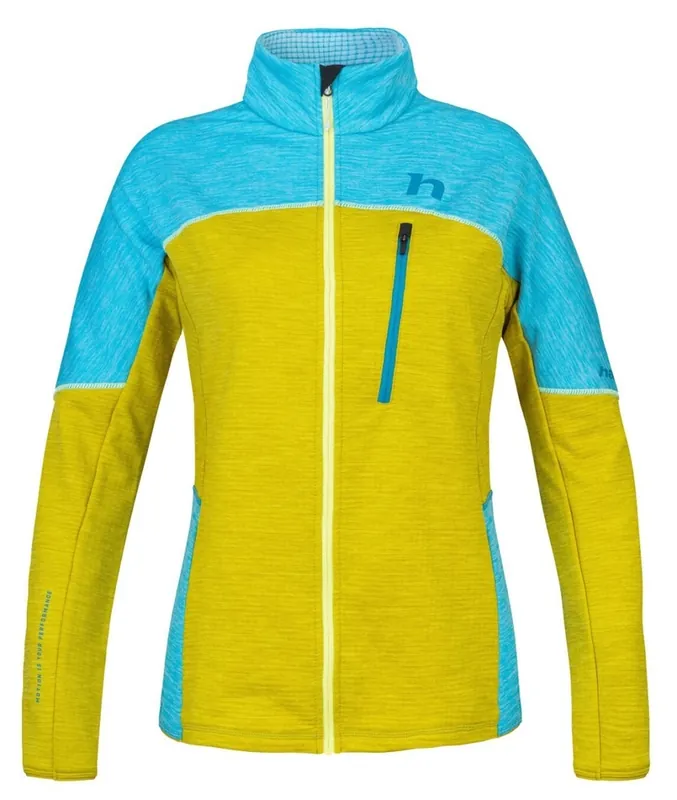 Betaalbaar Dames wandelsweater Hannah Meda Clearwater/citronelle mel S