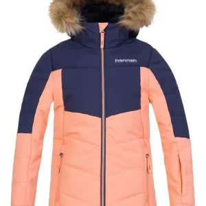 Kinderwinterjas Hannah Leane JR Cantaloupe/mood indigo 110-116 Meest Verkocht