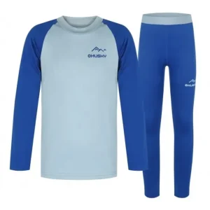Rechtstreeks Van De Fabrikant Kinder functioneel thermisch ondergoed set Husky Tombo K faded mint/blauw 122