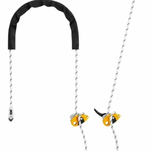 Betrouwbaar Verstelbare verbindingspositioneringsinrichting met koppeling Petzl Grillonhaak Europese versie 5m Wit/geel