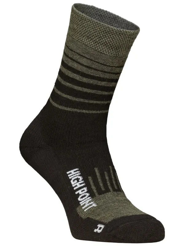 Weekendaanbieding Herensokken High Point Mountain Merino 3.0 Sokken zwart/kaki 47-52