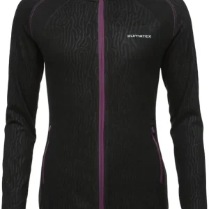 Exclusieve Aanbieding Dames sweatshirt Klimatex Libelu1 zwart/wijnrood S