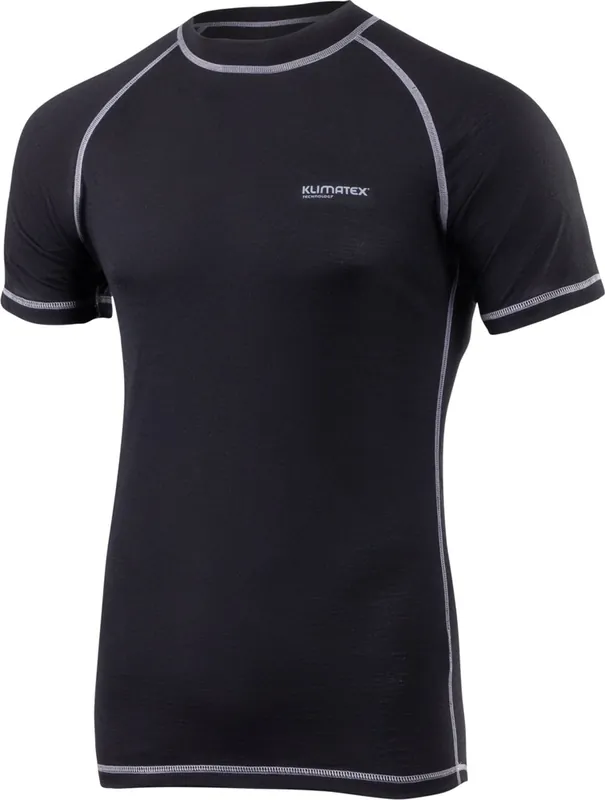 Aanbieding Heren merino t-shirt Klimatex Koli zwart S