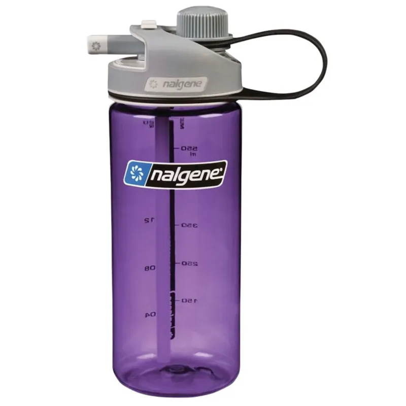 Beperkte Voorraad Fles Nalgene MultiDrink, paars met grijze dop, Sustain paars met grijze dop, Sustain 560 ml