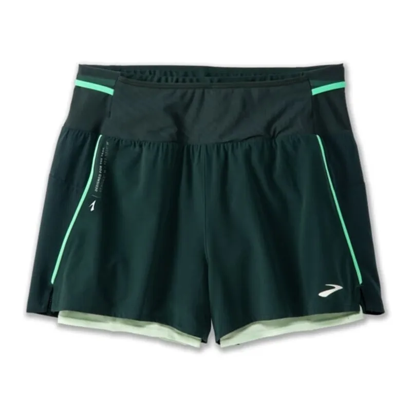 Dames shorts Brooks High Point 3" 2in1 2.0 groen S Finale Uitverkoop