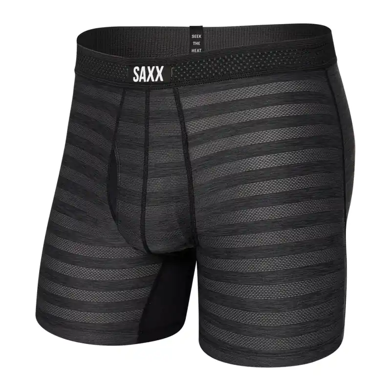 Heren Saxx Droptemp Verkoelende Mesh Boxershort Fly Zwart Heather S Express Levering
