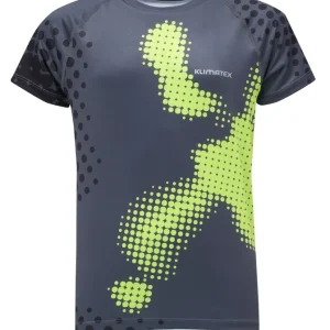 Favoriet Kinder T-shirt Klimatex Allan antraciet/groengeel 122