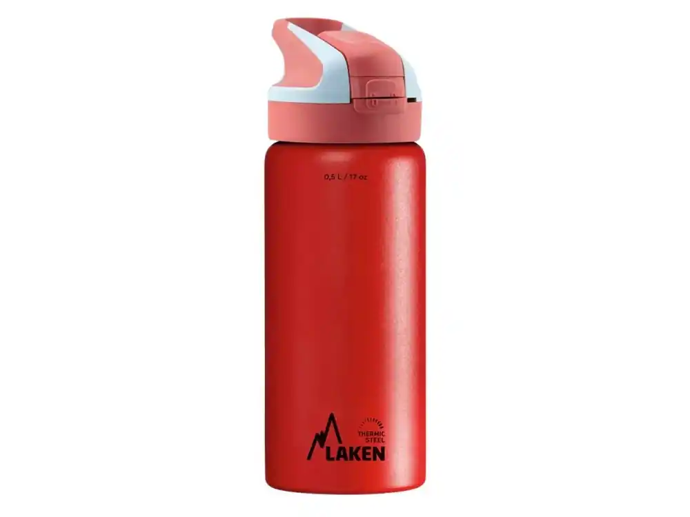 Finale Uitverkoop LAKEN Thermobfles staal Summit 500 ml rood