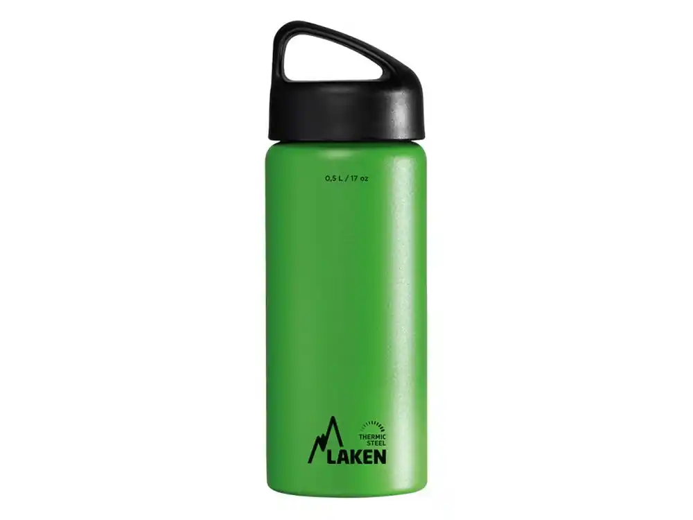 LAKEN Klassieke stalen thermofles 500 ml groen Shop Nu
