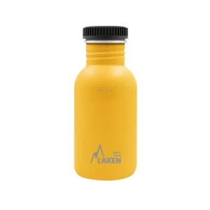 Gecertificeerd LAKEN Gewoon stalen fles 500 ml geel
