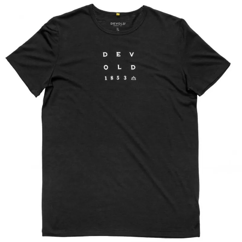 Meest Verkocht Devold Active "1853" T-shirt voor heren van merinowol, zwart M