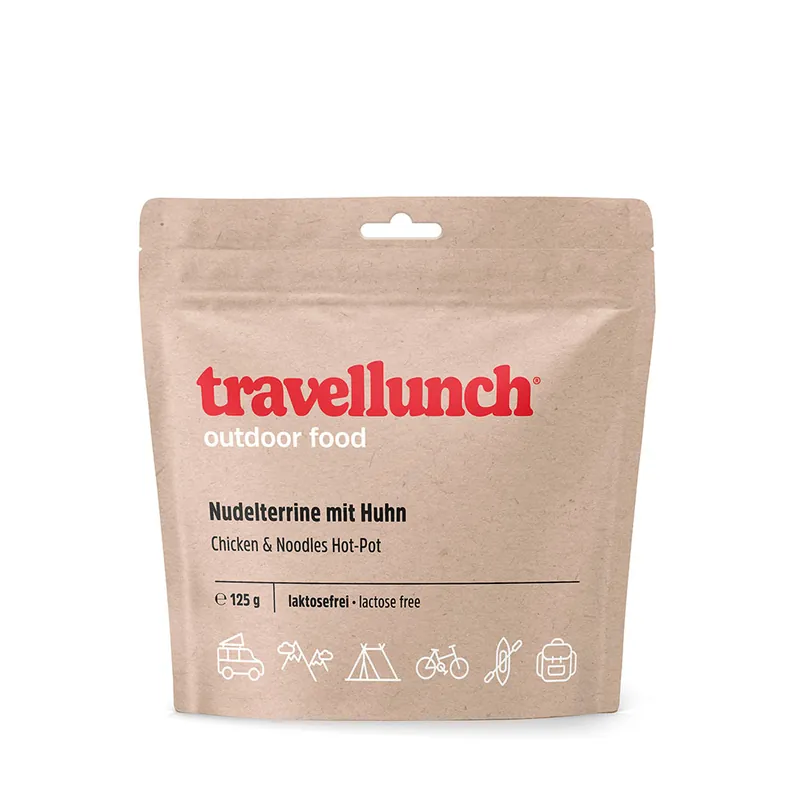Travellunch Kip met noedels lactosevrij 2 porties Snelle Levering