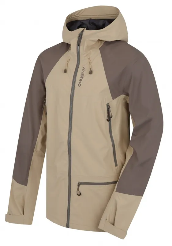 Heren outdoor jas Husky Nanola M beige/grijs S Korting