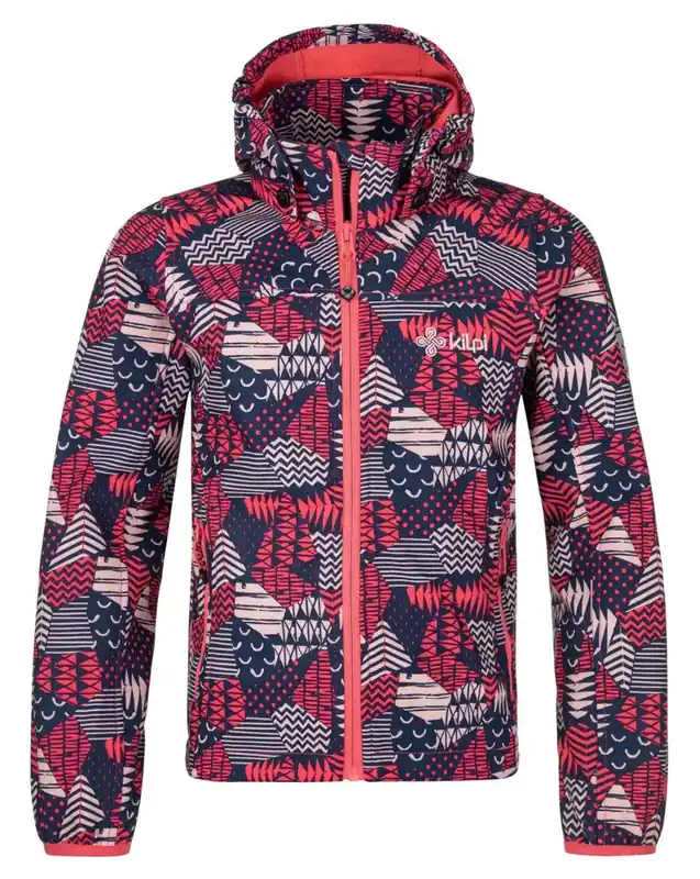 Kilpi RAVIA-J softshelljas voor meisjes roze 146 Must-Have