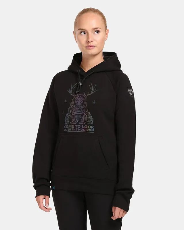 Kilpi LTD BELLATRIX-W BLK dameshoodie met kangoeroezak 36 Finale Uitverkoop