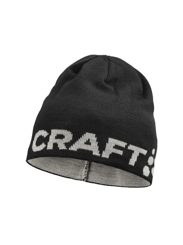 Hoge Kwaliteit Craft ADV Nordic Training Merino Logo muts zwart S-M