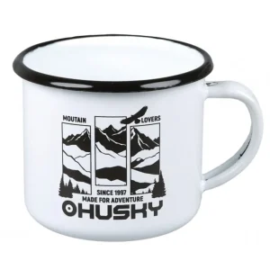 Alleen Vandaag Emaille mok Husky 350ml bergen wit