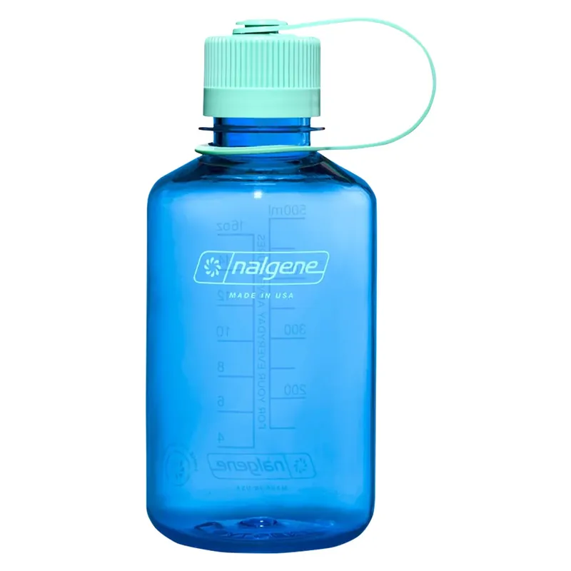 Op = Op Nalgene Narrow-Mouth Sustain Cornflower Blue Fles