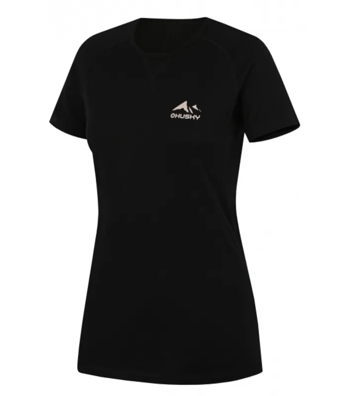 Dames merino T-shirt Husky Mersa L black S Koop Vandaag